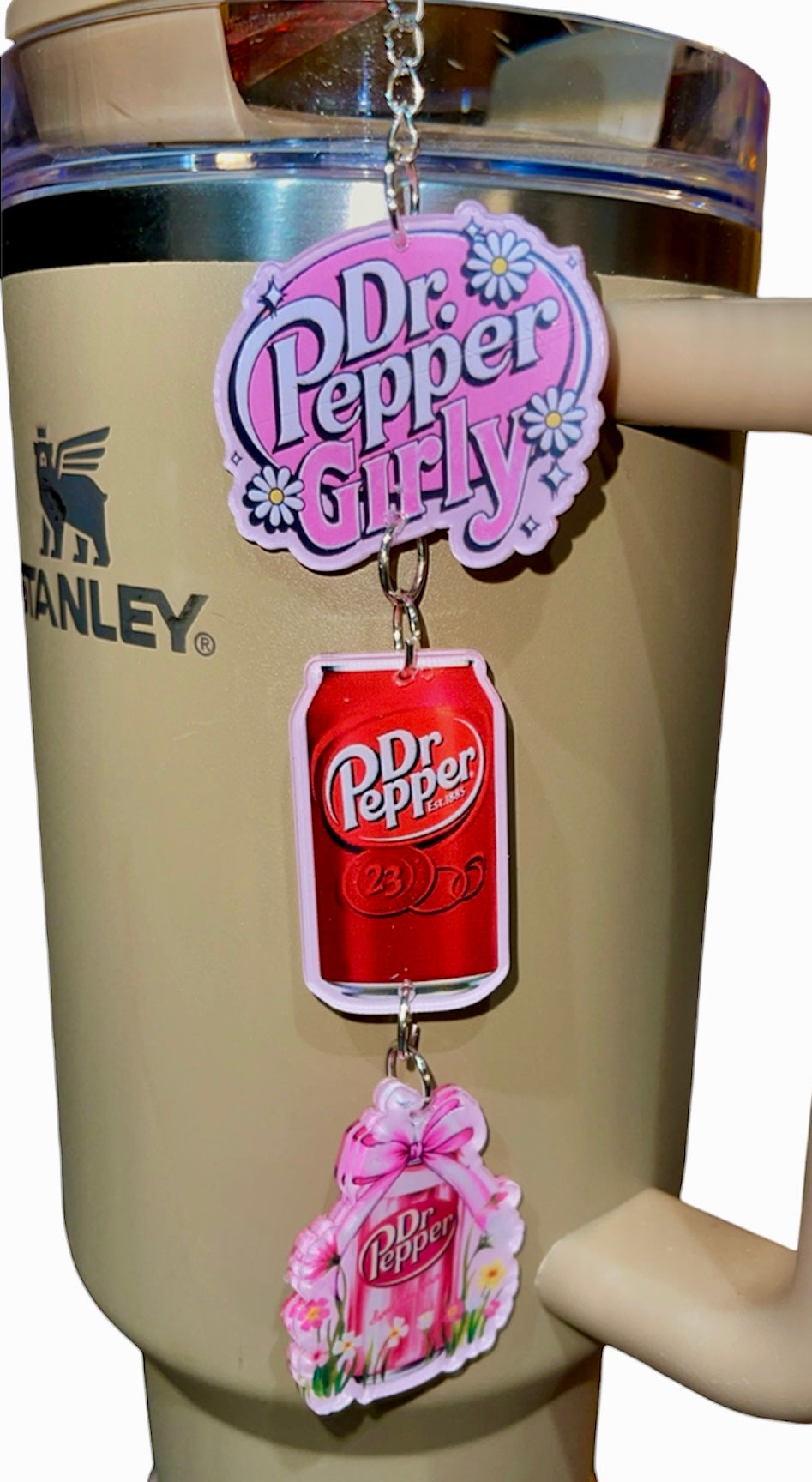 D Pepper Girly Straw Charm