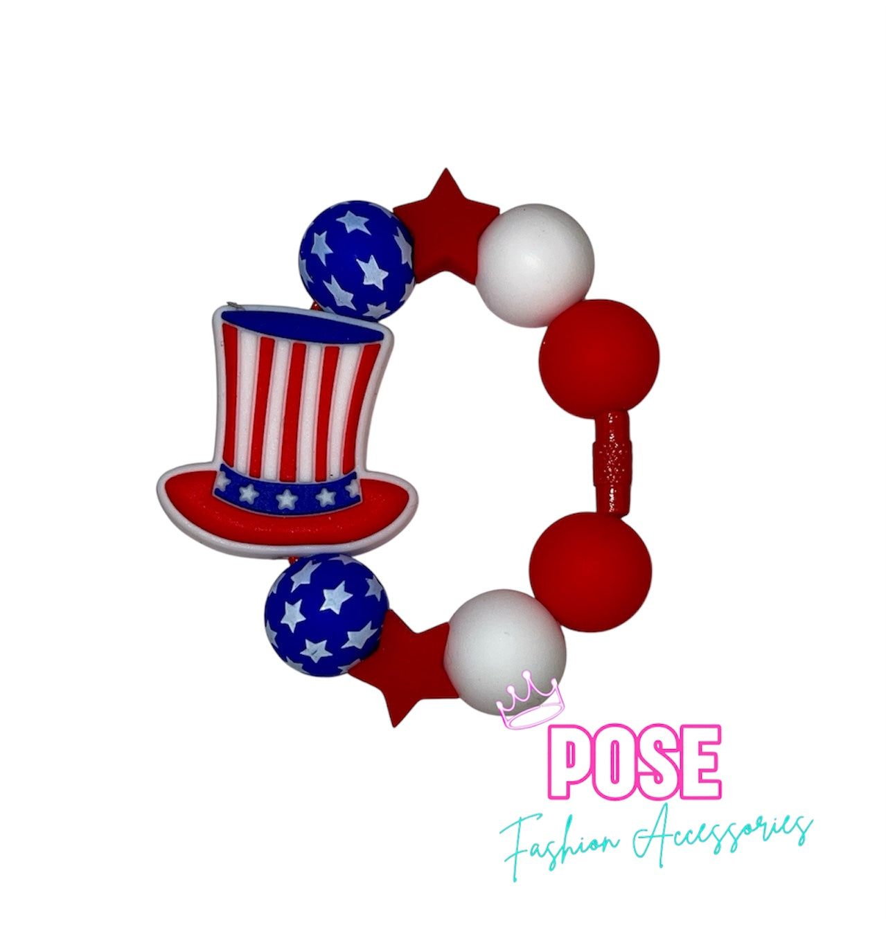 Patriotic Hat Handle Charm