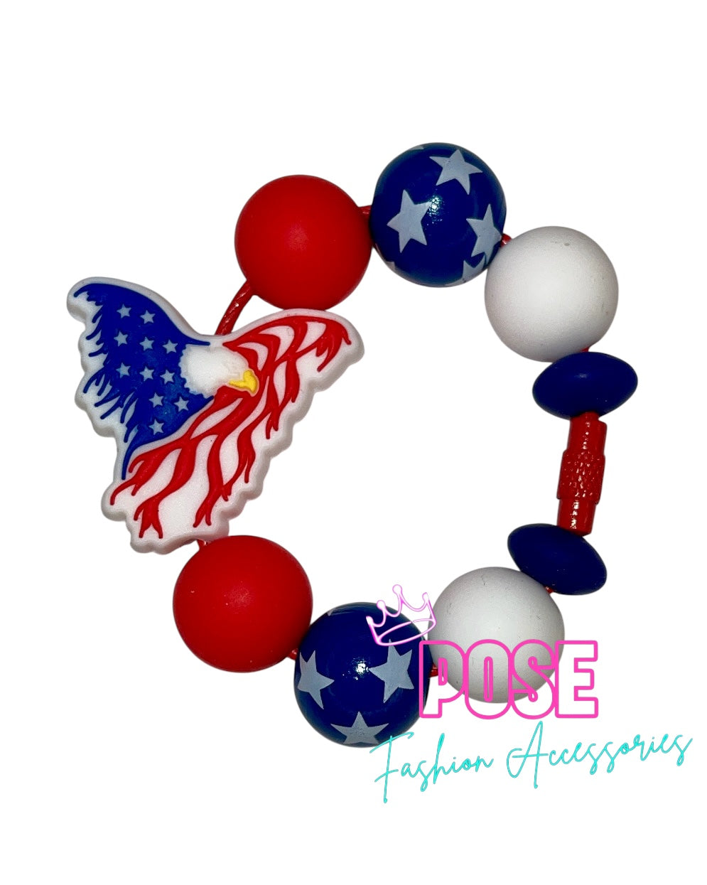 Patriotic Eagle Handle Charm