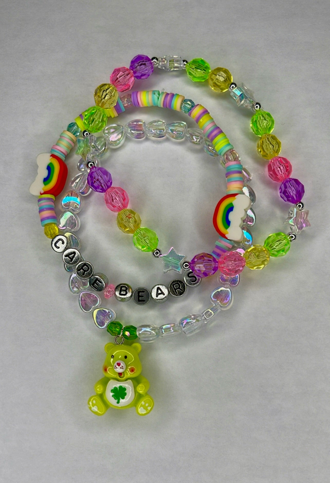 Care Bear Bracelet Stack