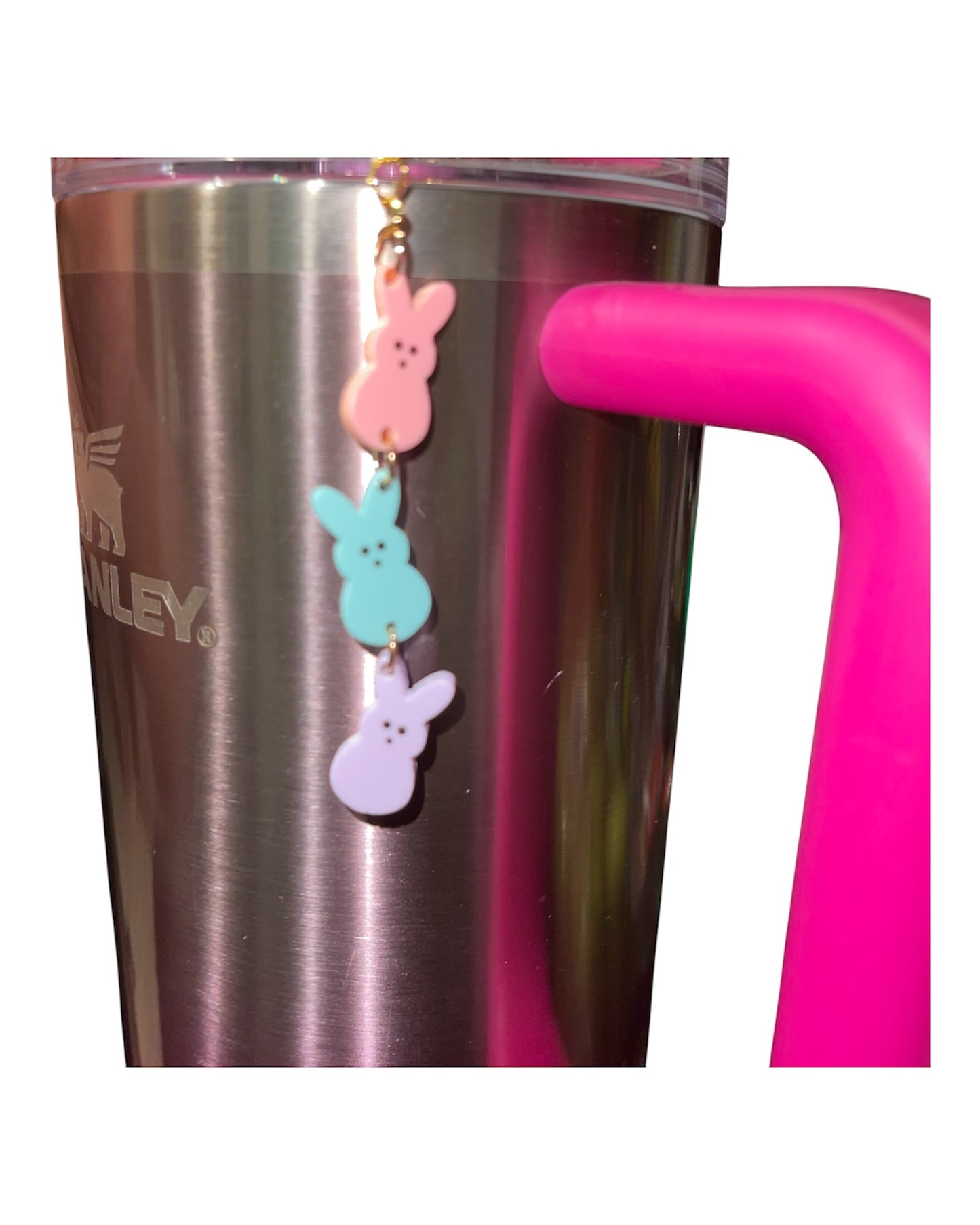 Bunny Trio Straw Charm