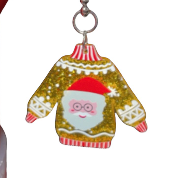 Ugly Sweater Santa Handle Charm