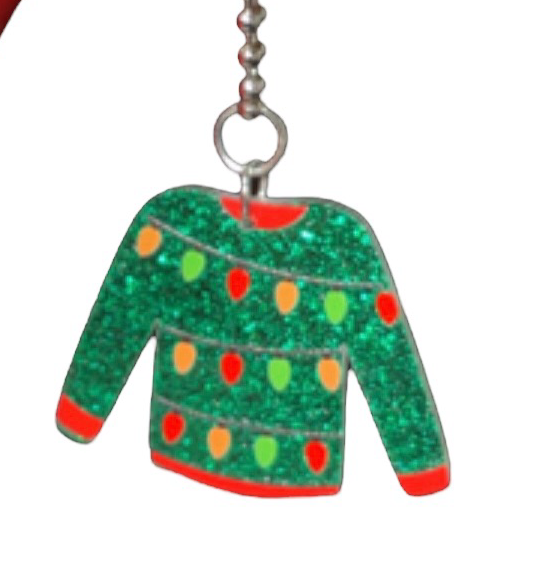 Ugly Sweater Christmas Lights Handle Charm