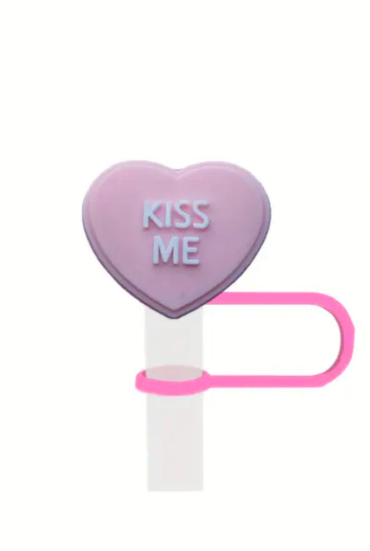 Kiss Me Heart Straw Topper