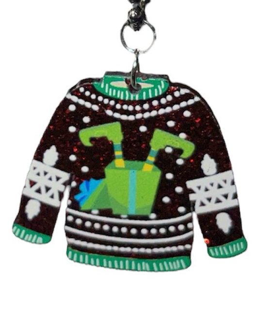 Ugly Sweater Elf Handle Charm