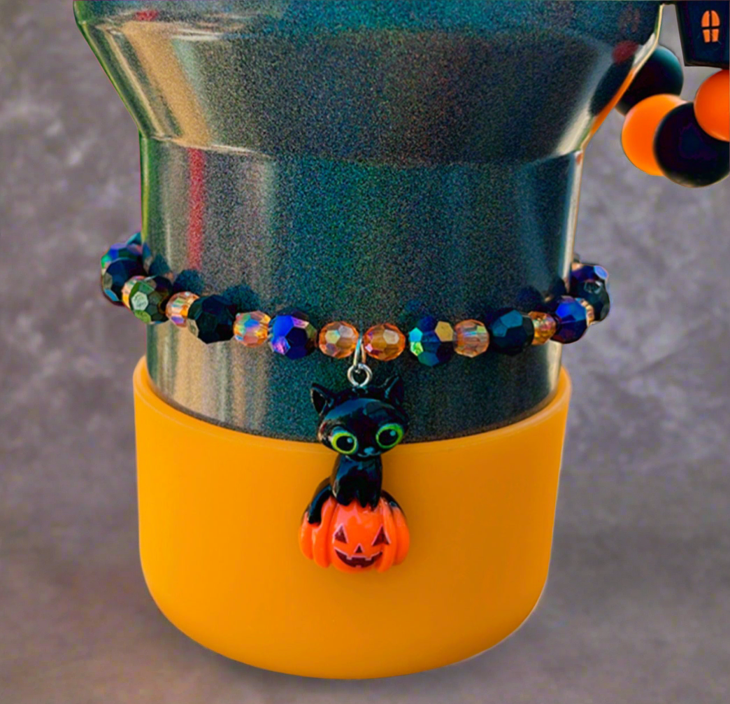 Black Cat Pumpkin Bracelet