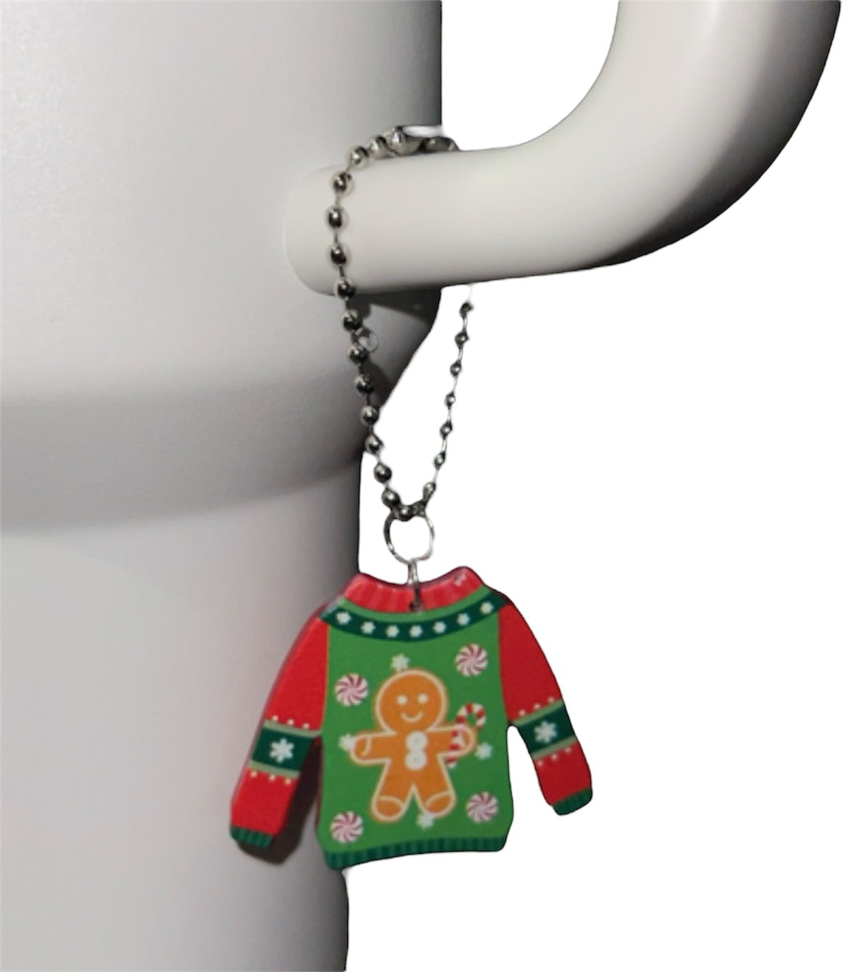 Ugly Sweater Gingerbread Handle Charm