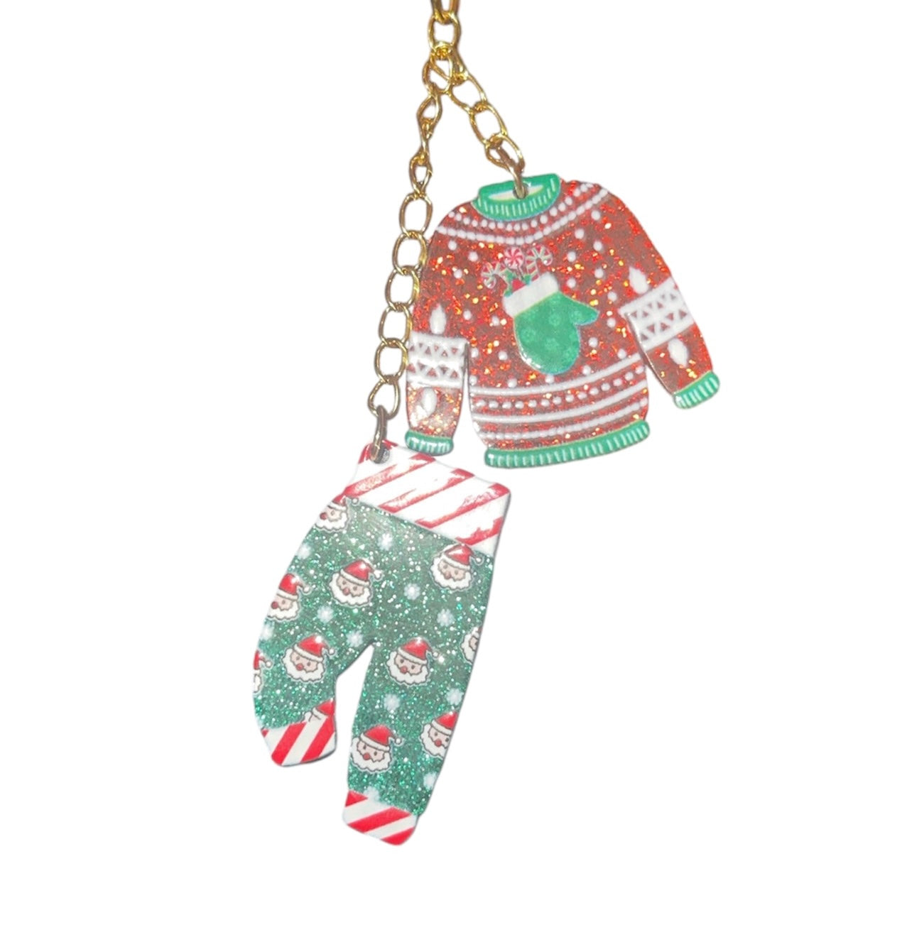 Christmas Pajamas Straw Charm