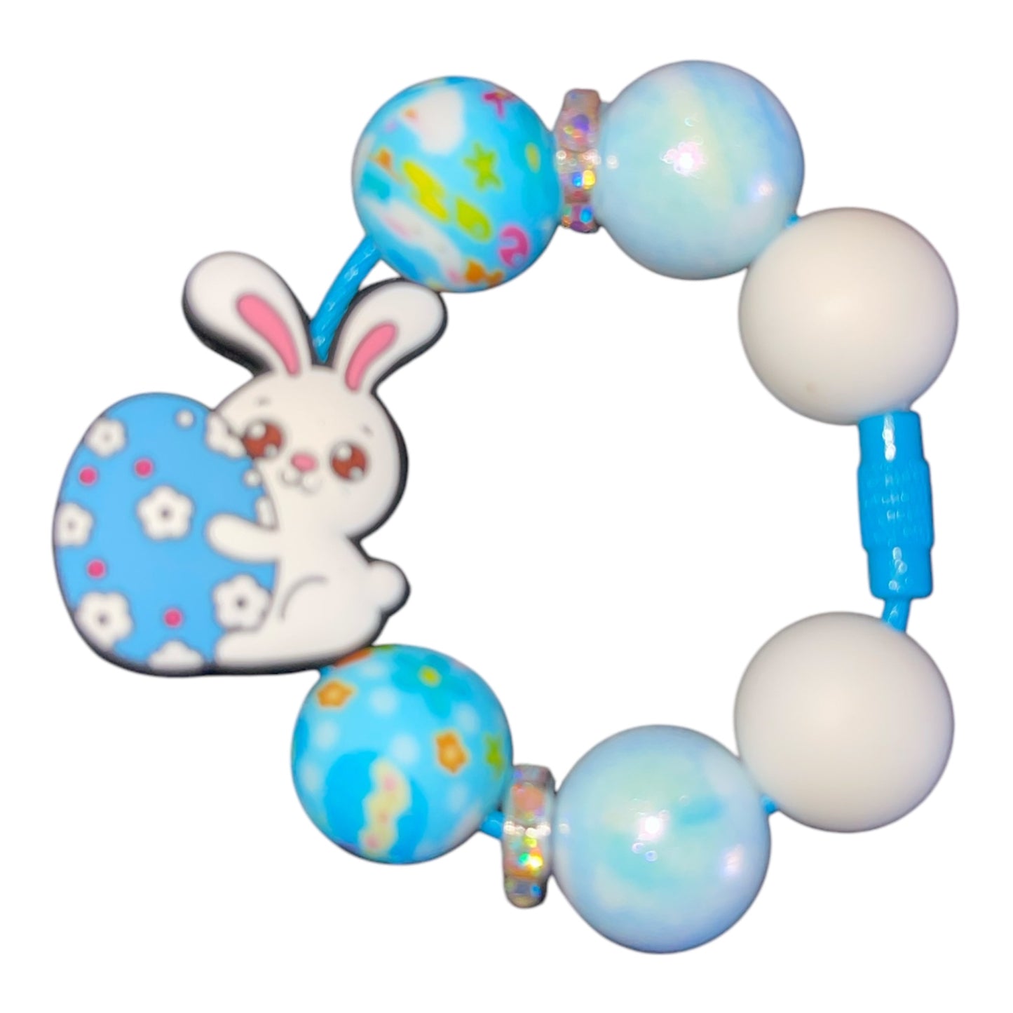Blue Bunny Handle Charm