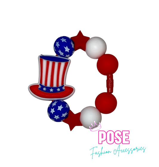 Patriotic Hat Handle Charm