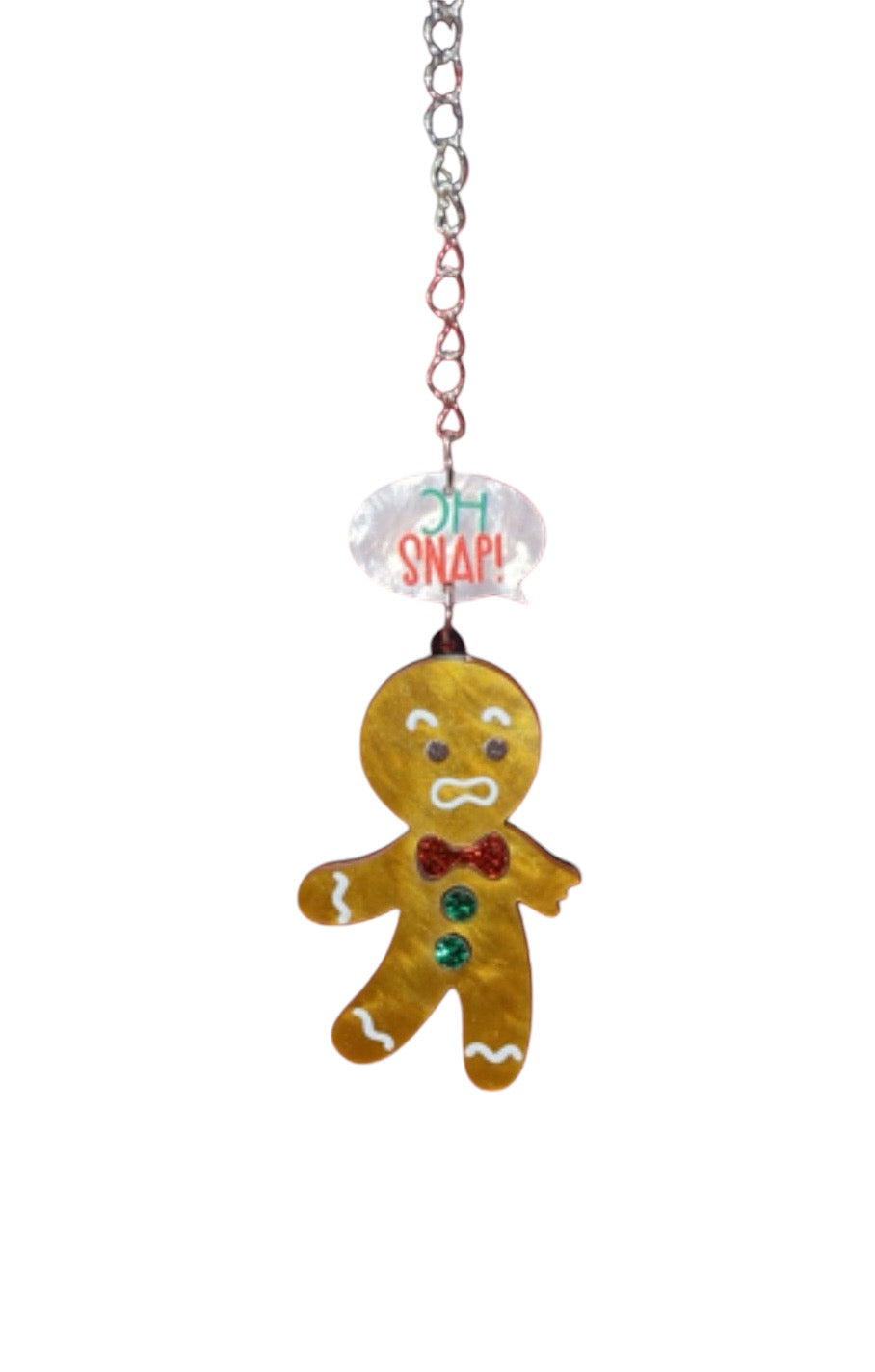 Gingerbread “Oh Snap” Straw Charm