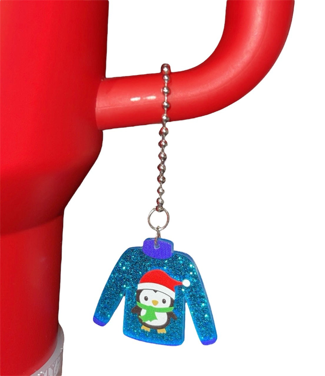 Ugly Sweater Penguin Handle Charm