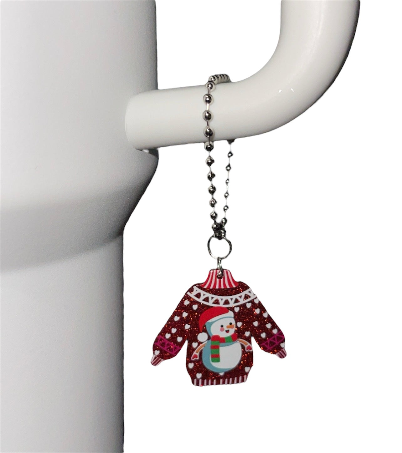 Ugly Sweater Snowman Handle Charm