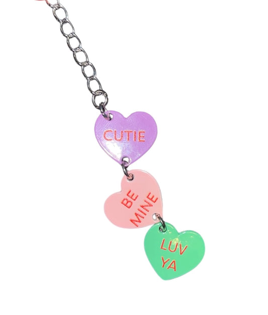 Triple Heart Straw Charm