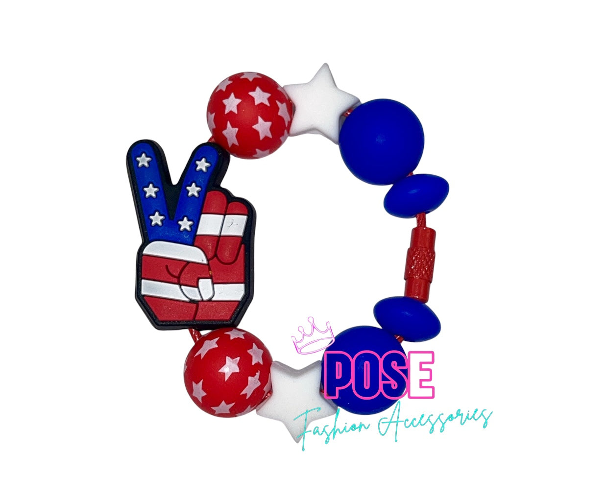 Patriotic Peace Handle Charm