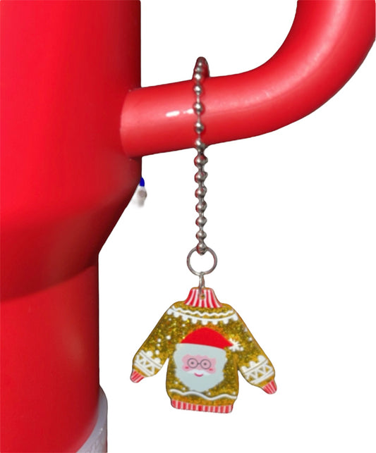 Ugly Sweater Santa Handle Charm