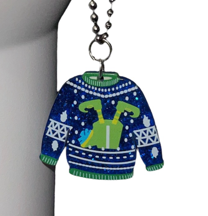 Ugly Sweater Elf Handle Charm