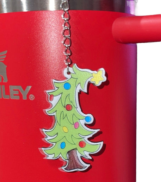 Whimsical Grinch Tree Straw Charm