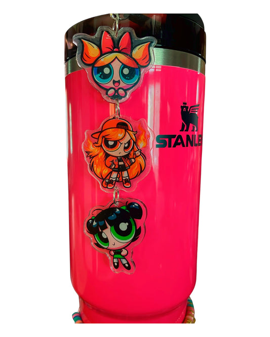 Powerpuff Straw Charm