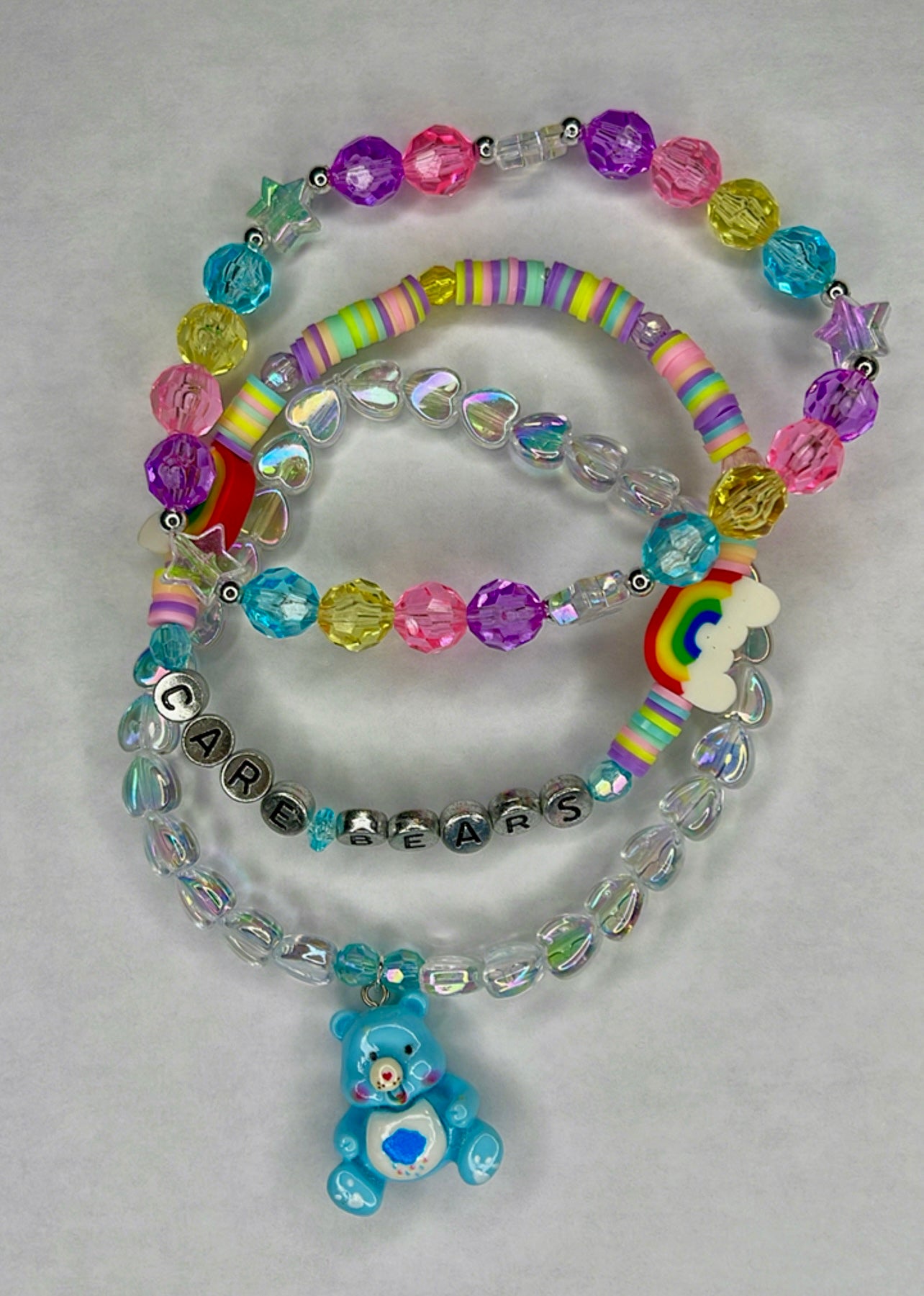 Care Bear Bracelet Stack