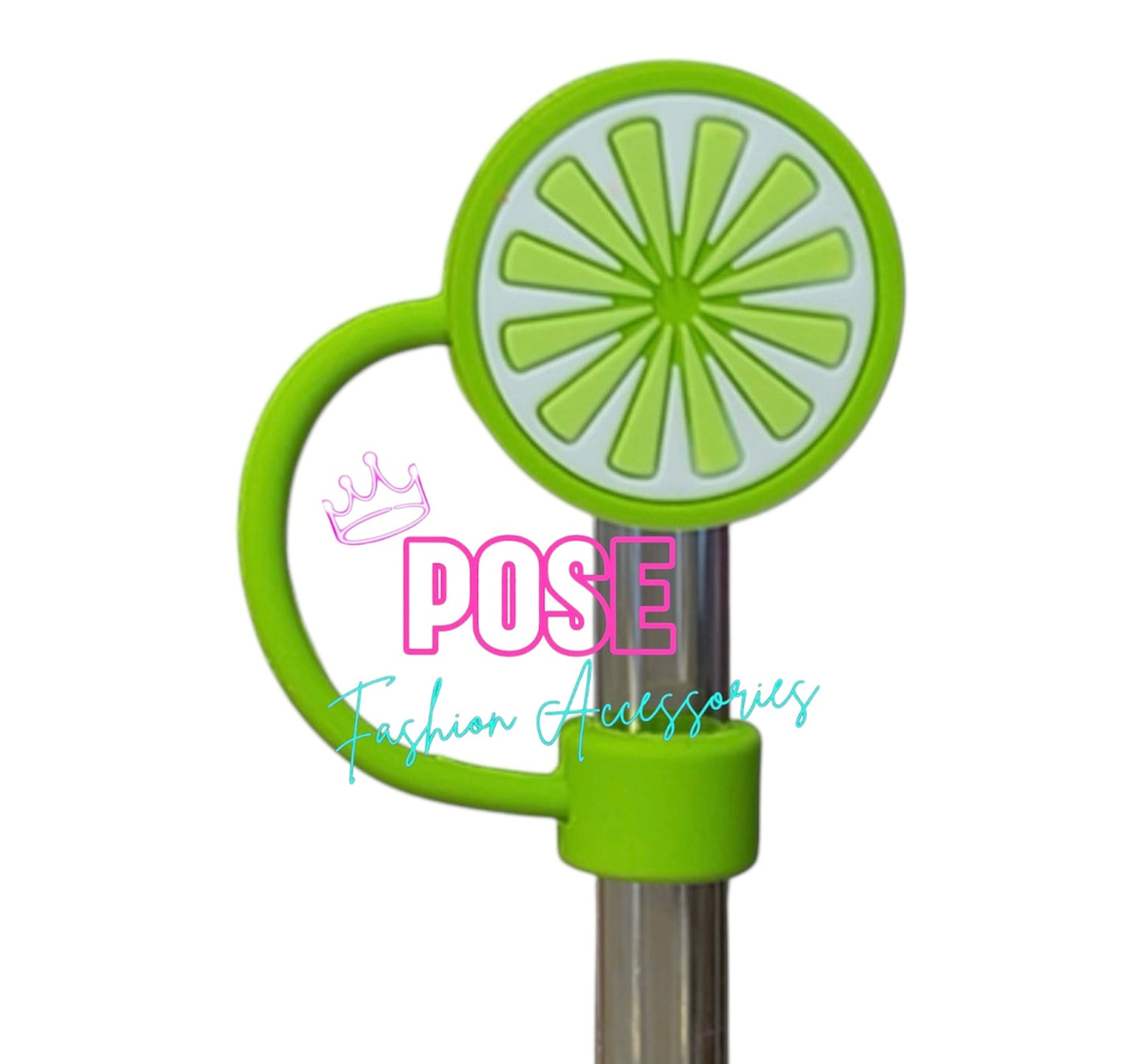 Lime 3D Straw Topper