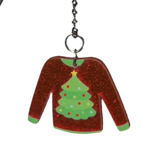 Ugly Sweater Tree Handle Charm