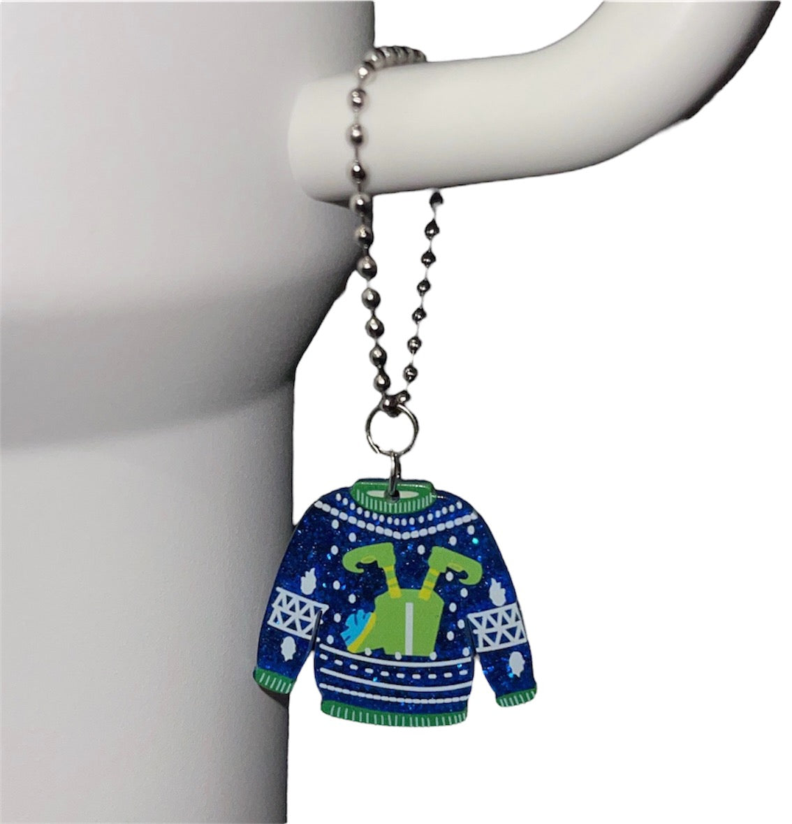 Ugly Sweater Elf Handle Charm