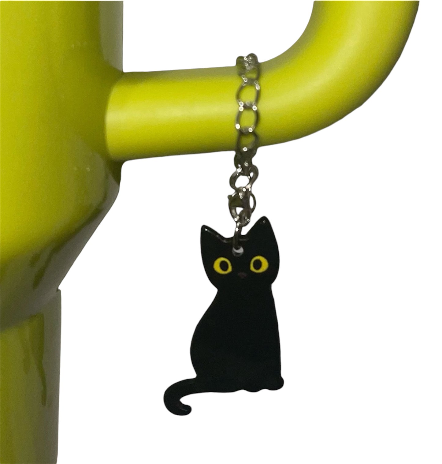 Black Cat Handle Charm